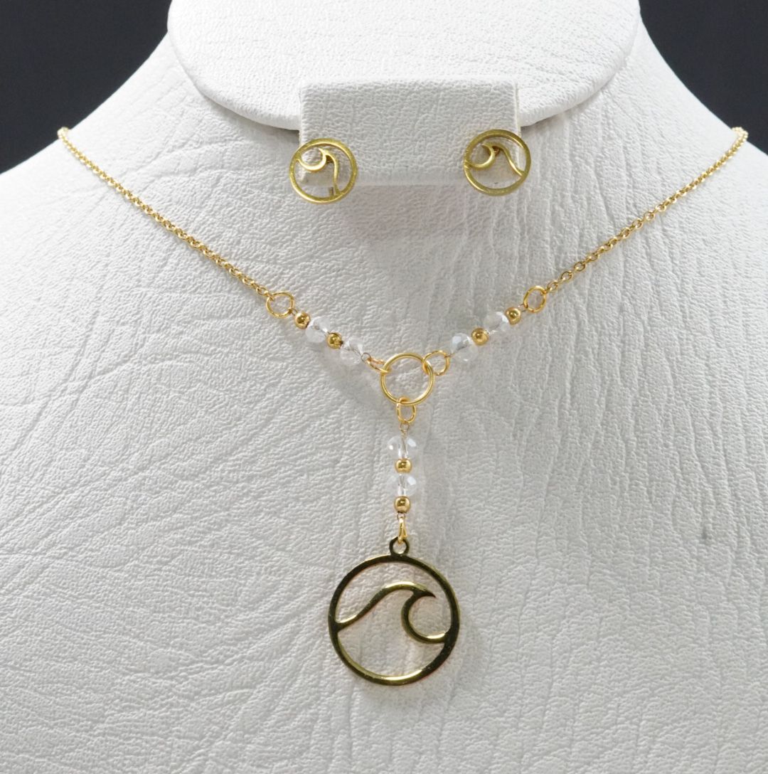 Miniatura 3 de JUEGUITO CORBATIN MURANO OLA BLANCO